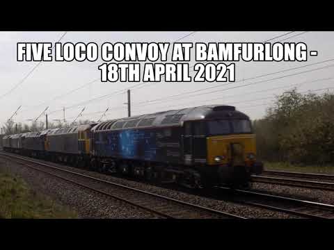 Five Loco Convoy at Bamfurlong - 18th April 2021