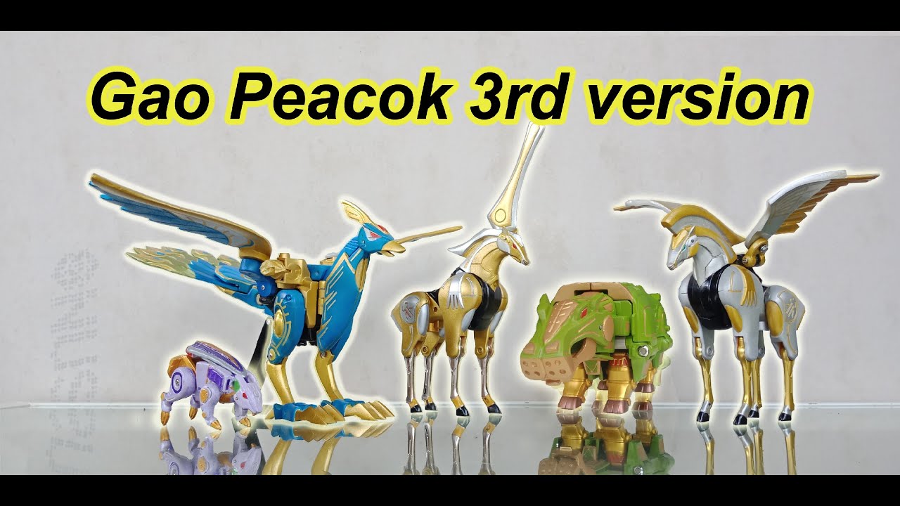 gao peacok versi 3 ( power rangers wild force , gao rangers megazord )