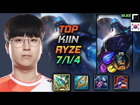 Kiin Top Ryze Build Rod of Ages Phase Rush - Ryze Top vs Olaf - LOL KR 12.23