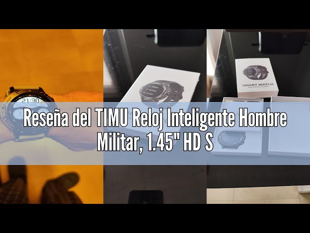 Vídeo relacionado con Reloj Inteligente Hombre Militar, 1.45" HD Smartwatch Hombre con Llamadas BT 5.3, 114+ Modos Deportivos, Monitor de Sueño/Podómetro/Pulsómetro, IP68 Impermeable Pulsera Actividad para Android iOS