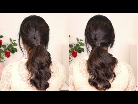 1 Minute Low Ponytail Hairstyle | Quick Hairstyle for...