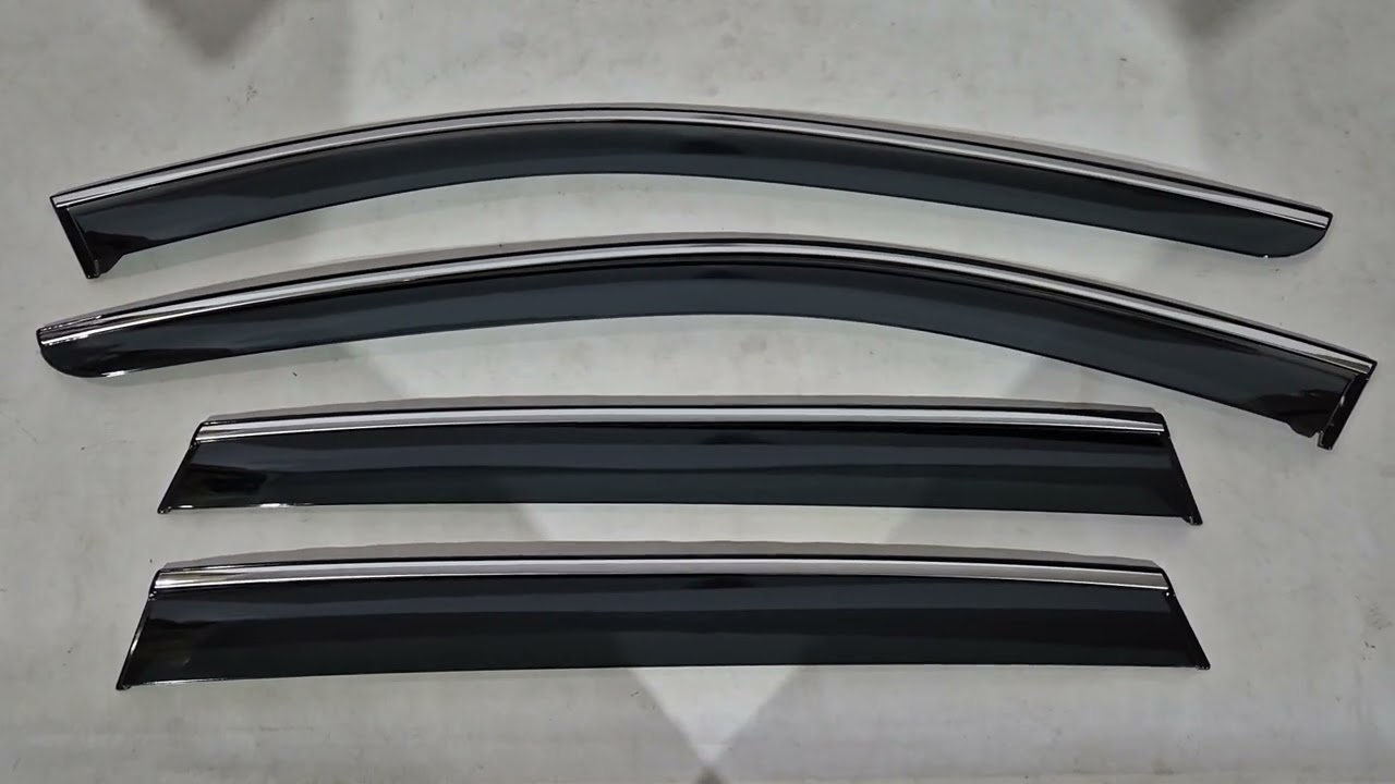 Mazda CX-50 2022- Deflektory szyb z chromowaną listwą Niken Luxury (4 szt.) Video 1