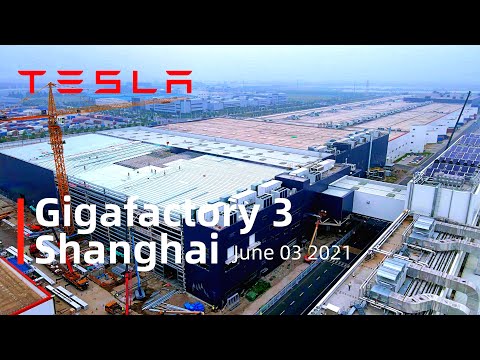 (June 03 2021)Tesla Gigafactory 3 Shanghai 4K Video