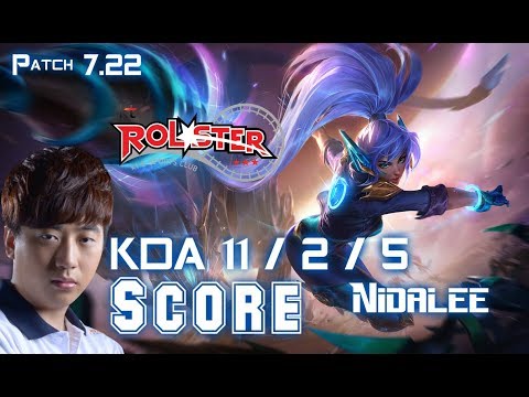 KT Score NIDALEE vs VAYNE Bot Lane - Patch 7.22 KR