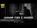Jaanam Fida E Haideri Slowed Reverb Sadiq Hussain