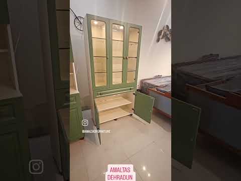 Amaltas Green PU Polished Crockery Unit - photo 2
