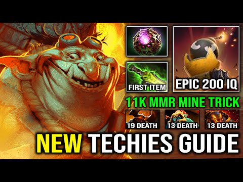 How to Carry Offlane NEW Techies Like a 11K MMR with 200 IQ Combo Mine Trick 1st ITEM E Blade Dota 2