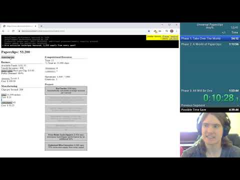 Universal Paperclips any% speedrun in 1:42:29