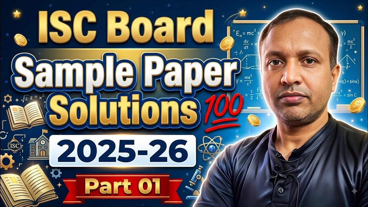 Sample Paper Solutions ISC Board Class 12th Maths 2025-26 series 01