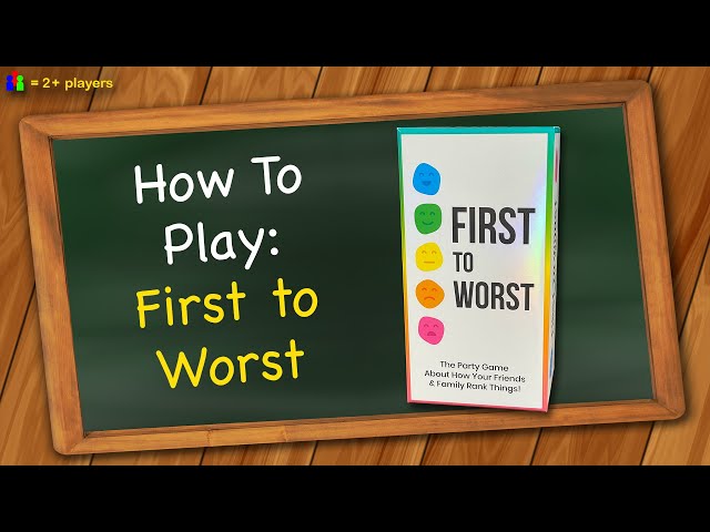 Vídeo relacionado con FIRST TO WORST - The Card Game of Polarizing Priorities - How Will Your Friends and Family Rank Things? - for Kids, Adults, Families, Fun Parties and Board Games Night with Your Group