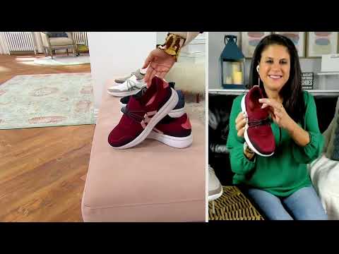 Clarks Cloudsteppers Slip-On Knit Sneakers - Ezera Run on QVC