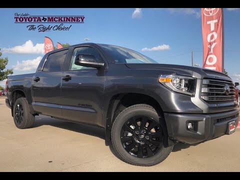2021 TOYOTA Tundra Limited 4WD Nightshade Edition in Magnetic Gray walk around video what's new