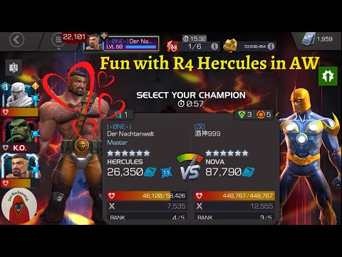 Rank 4 Hercules destroys Nova endboss - Tier 1 AW - MCOC