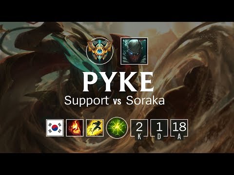 Pyke Support vs Soraka - KR Challenger Patch 8.11
