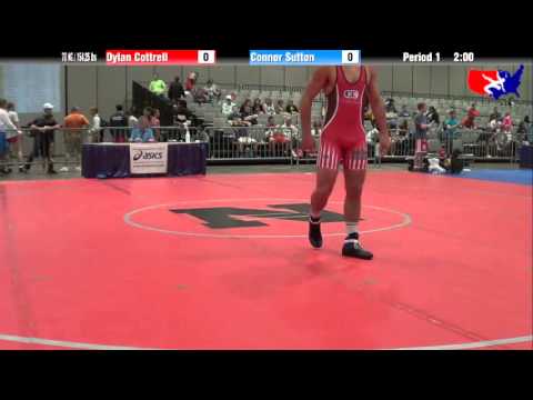 Dylan Cottrell vs. Connor Sutton at 2013 Junior Nationals - FILA - FS