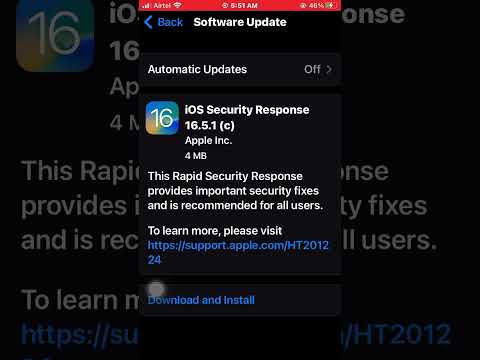 iOS 16.5.1 (c) Rapid Security Response (RSR) IPhone SE2020#ios16 #apple #ios 1651(c)