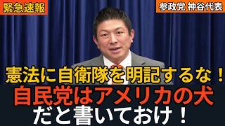「自衛隊のまま憲法に書くな」参政党・神谷宗幣代表が語る9条改正の本音｜小手先の改憲では意味がない
