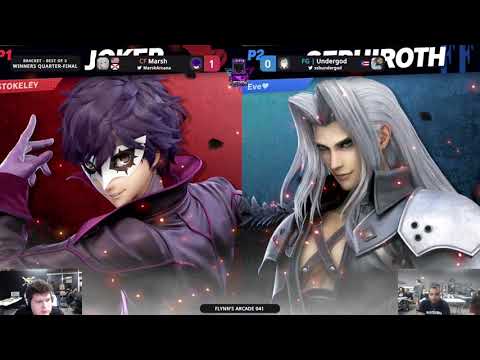 Flynn's Arcade 041 Winners Quarters - Marsh (Joker) Vs. Undergod (Sephiroth) SSBU ULTIMATE