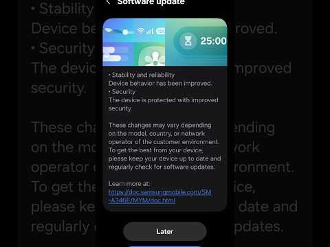 samsung A34 got bug fixing update.#samsung #oneui7