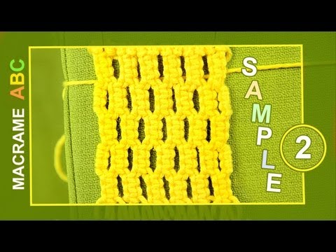 Macrame ABC pattern sample 17