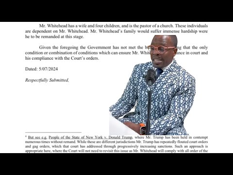 Lamor Whitehead has responded to the governments request for remand!