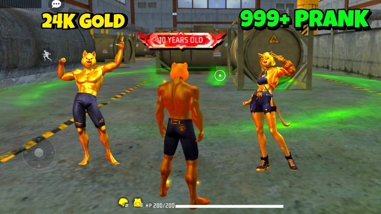 New 24K GOLD Bundle 👿 Funny No Internet Prank 🚫 Garena Free Fire Max 🔥 Y GAMING