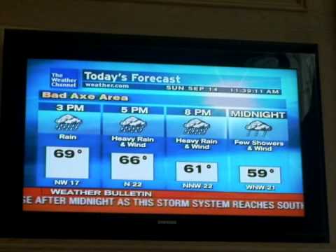 Bad Axe Weatherstar XL- Hurricane Ike Local Forecast (Video 2)