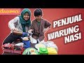 Drama parodi penjual warung nasi - Azka Mecca pretend to play cooking dishes