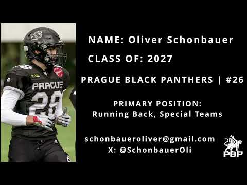Oliver Schönbauer | RB / ST | Prague Black Panthers | Class of 2027 | 2025 Season Highlights