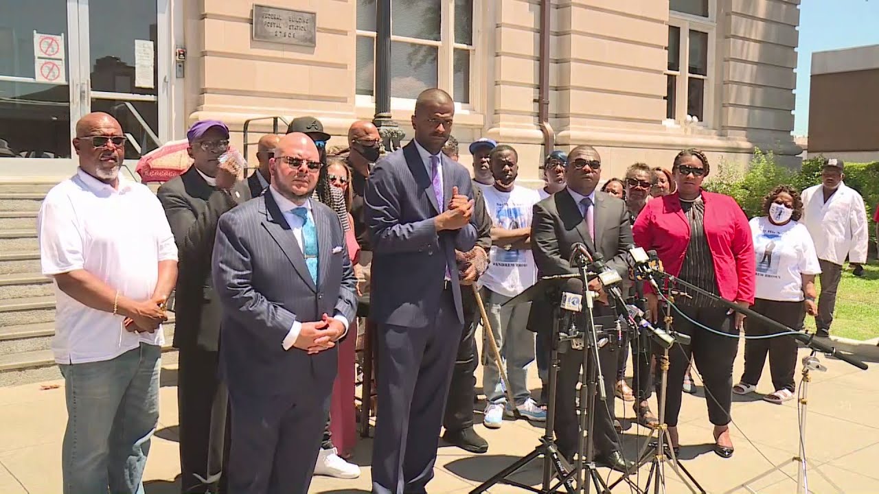 Attorneys for Andrew Brown Jr. hold press conference after filing federal lawsuit