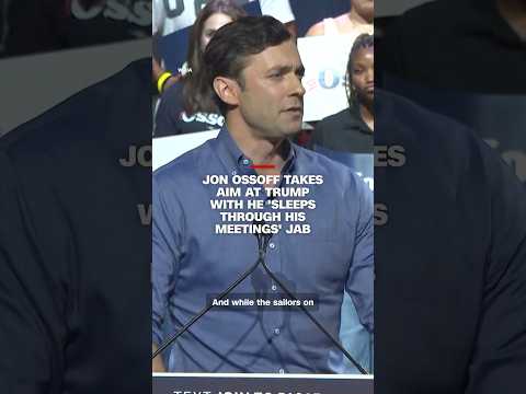 Jon Ossoff takes aim at Trump with he 'sleeps through his meetings' jab