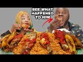 HE BURNED HIS MOUTH WHILE TRYING TO STEAL HOT FRIED PLANTAIN | PARTY JOLLOF RICE & TURKEY WINGS