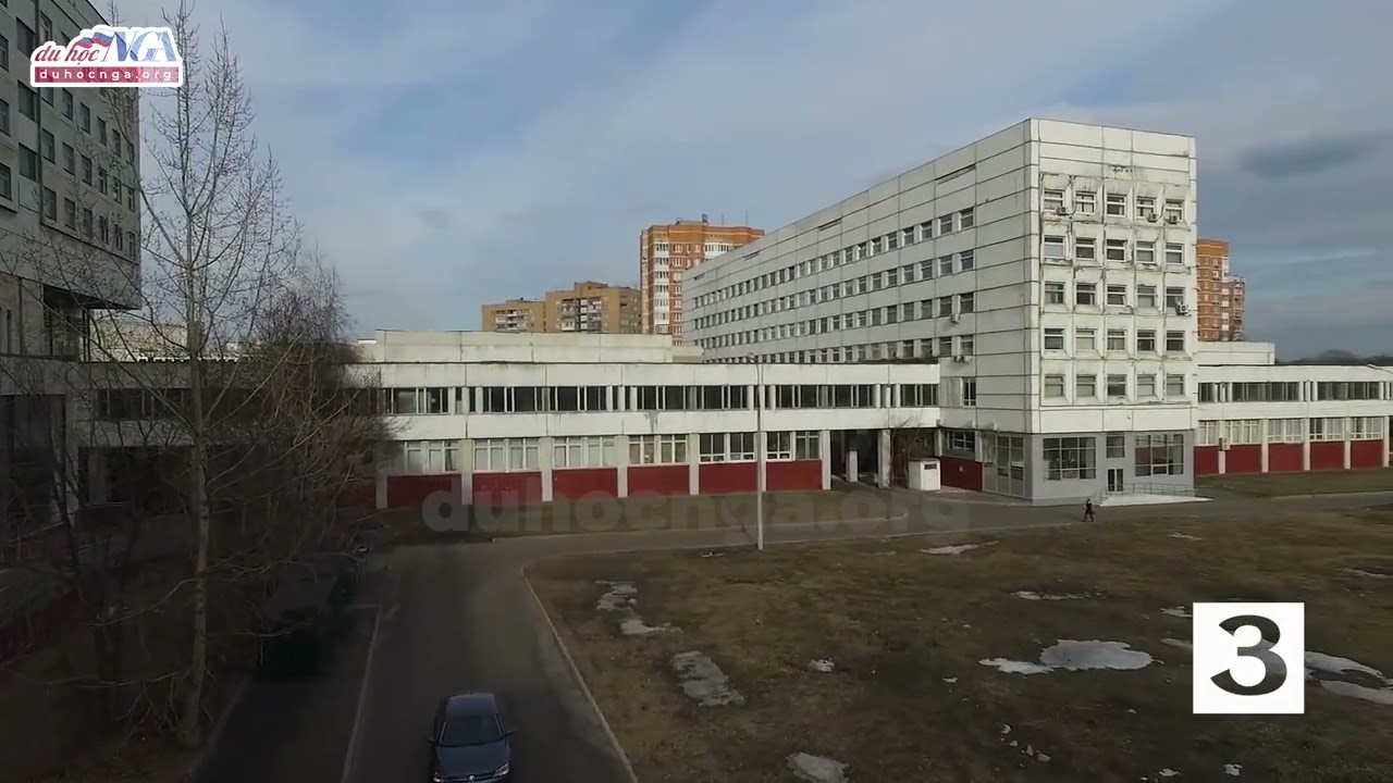 Đại học Xây dựng Moscow qua góc máy flycam