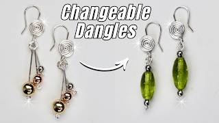 INTERCHANGEABLE Dangling Wire Earrings Tutorial