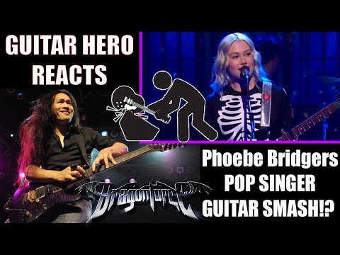 DragonForce Herman Li Reaction to Phoebe Bridgers SNL Guitar Smash - I Know The End (Live)