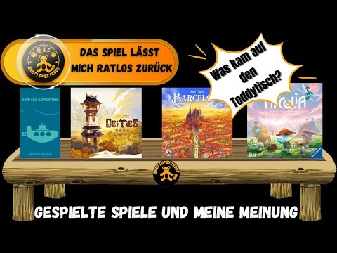 Was kam auf den Teddytisch? | Deities, Tiefseeabenteuer, Barcelona, Mycelia - Brettspiel Teddy