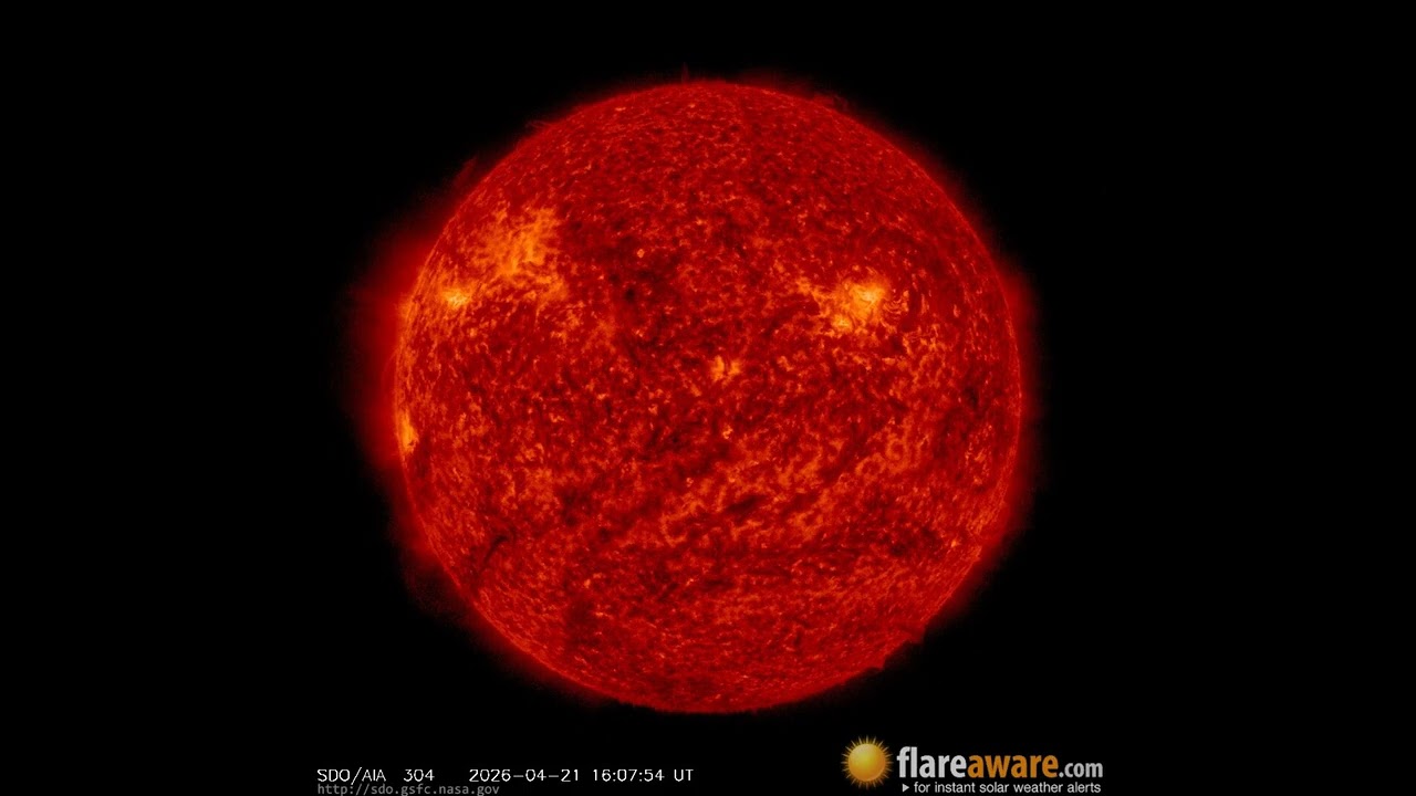 21 Apr - 22 Apr: 24 Hour Solar Activity (Earth Facing; Solar Storm, Sunspot, Solar Flare, CME)