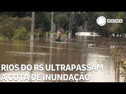 Chuvas no RS: rios de seis municípios ultrapassam a cota de inundação