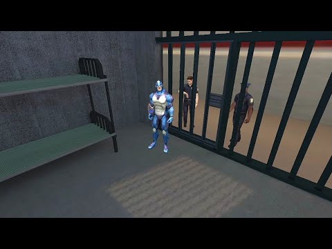 Hero In The Jail 😂  Rope Hero Vice Town - Gameplay Walkthrough