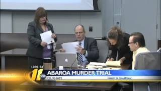 Jury shown bloody crime scene photos in Abaroa trial