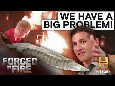Bladesmiths STRUGGLE with Fiery 12-Inch Blade | Forged in Fire (Season 1)