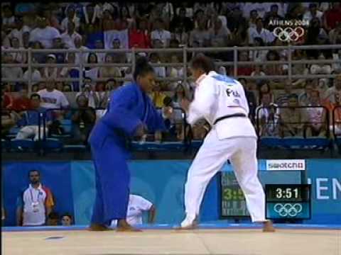 Judo Olympia Athen 2004 Yurisel Laborde vs Celine Lebrun