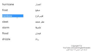 تعلم اللغة الانجليزية الدرس 113 مفردات الطقس والمناخ بالانجليزي الجزء 2