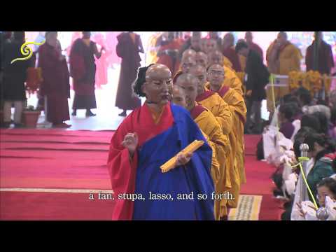 The Alms Procession with the 16 Arhats