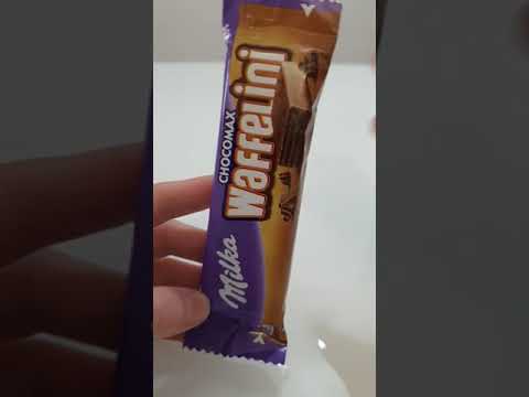 eating Milka wafer extra chocomax milka waffelini sweet chocolate ASMR #shorts #asmr #food
