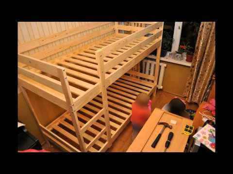 Сборка двухъярусной кровати IKEA MYDAL 15 секундный ролик - Ikea Mydal Bunk 15 Seconds