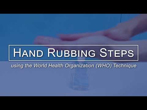 Hand Rubbing Steps Using the WHO Technique