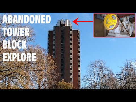 16 FLOORS UP -  abandoned tower block explore (London skyline visible)