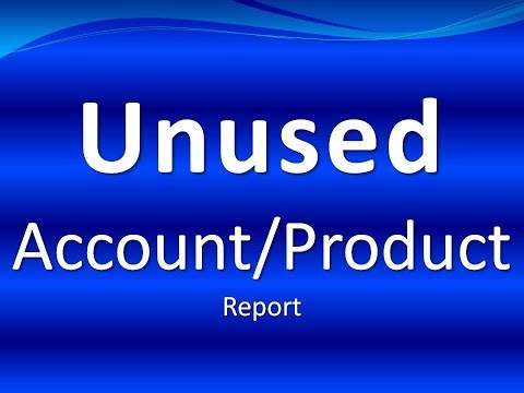 Clean Up Unused Ledgers & Products