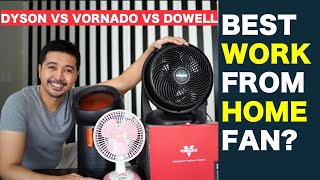 Vornado 630 vs Dyson Pure Cool Me vs Dowell Mini Fan + Sound | Airflow Test (Best WFH Fan)